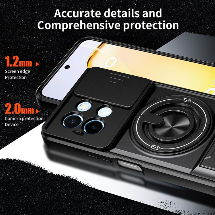 For vivo Y38 5G Lens Sliding Window Multifunctional Magnetic Shockproof Phone Case