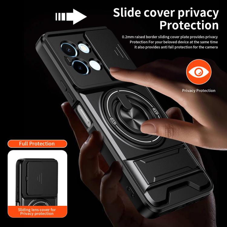 For vivo Y38 5G Lens Sliding Window Multifunctional Magnetic Shockproof Phone Case