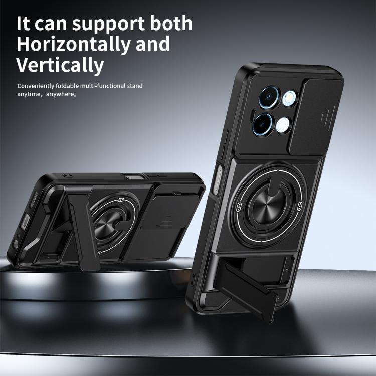 For vivo Y38 5G Lens Sliding Window Multifunctional Magnetic Shockproof Phone Case