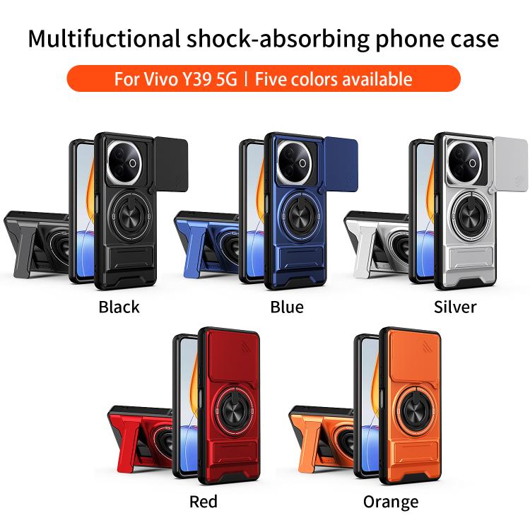 For vivo Y39 5G Lens Sliding Window Multifunctional Magnetic Shockproof Phone Case