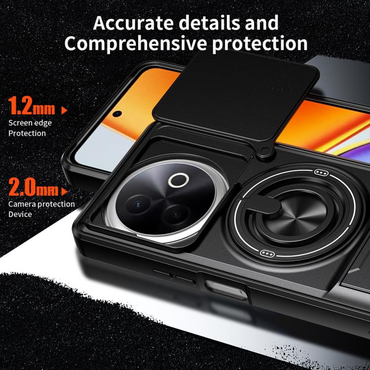 For vivo Y39 5G Lens Sliding Window Multifunctional Magnetic Shockproof Phone Case