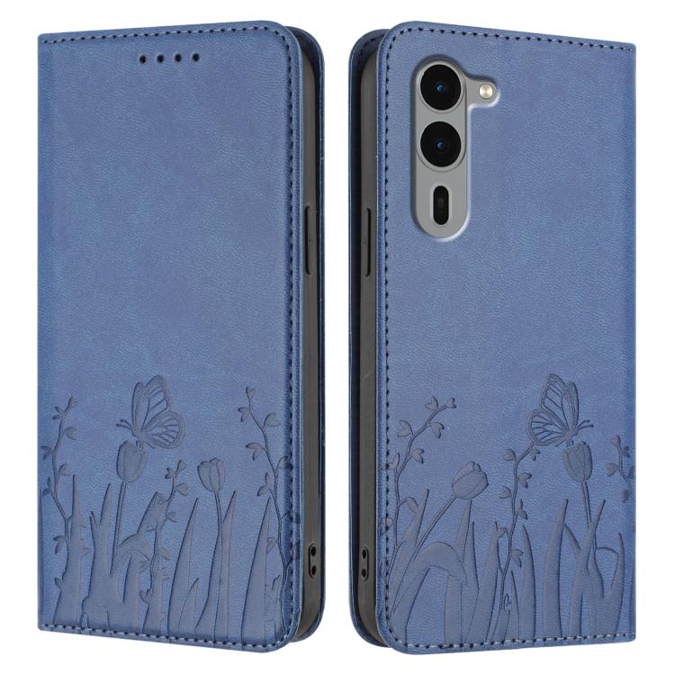 For Fujitsu Arrows We2 Plus Tulips Butterfly Pattern Magnetic Vegan Leather Phone Case