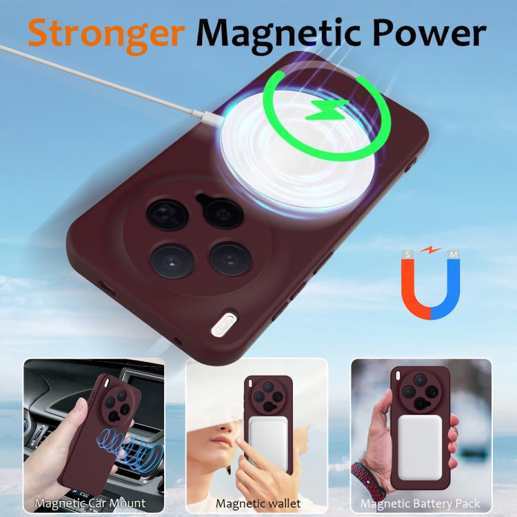 For vivo X300 5G Shockproof Silicone Magsafe Phone Case