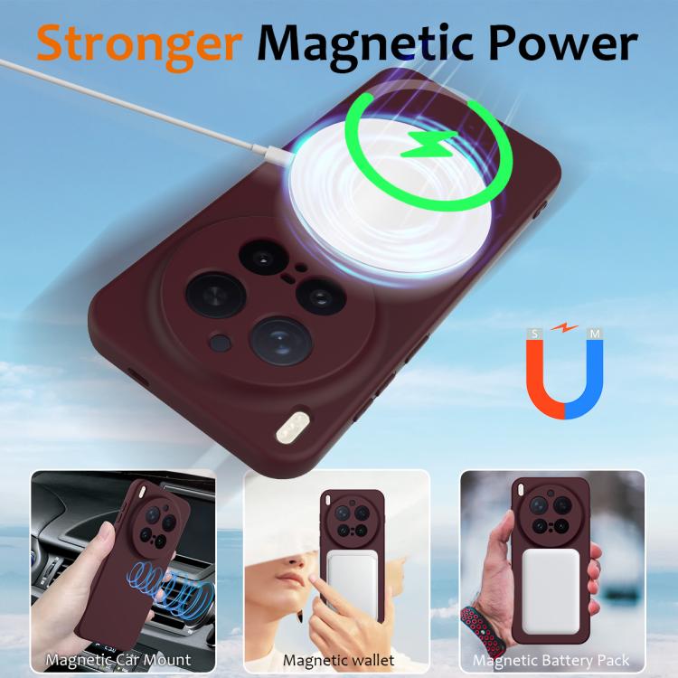 For vivo X300 Pro 5G Shockproof Silicone Magsafe Phone Case