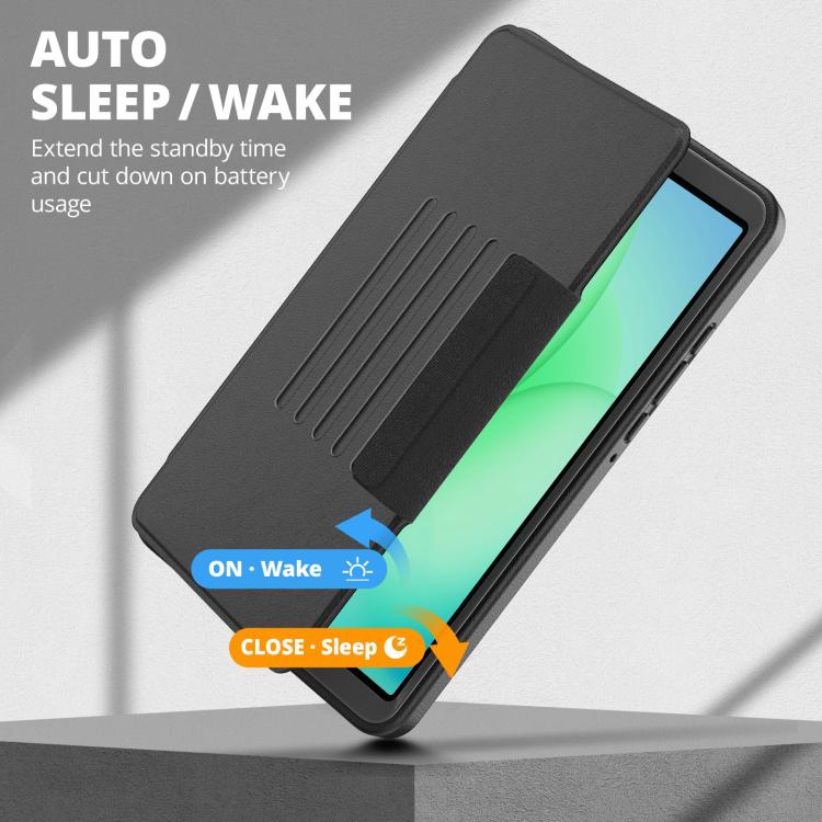 For Samsung Galaxy Tab A11+ / A9+ Smart B Magnetic Holder Leather Tablet Case
