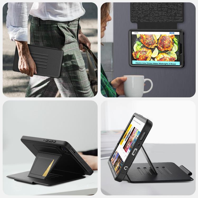 For Samsung Galaxy Tab A11+ / A9+ Smart B Magnetic Holder Leather Tablet Case