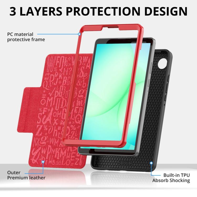 For Samsung Galaxy Tab A11+ / A9+ Smart B Magnetic Holder Leather Tablet Case
