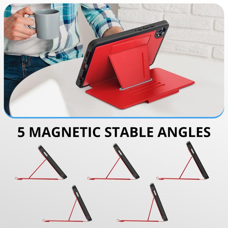 For Samsung Galaxy Tab A11+ / A9+ Smart B Magnetic Holder Leather Tablet Case
