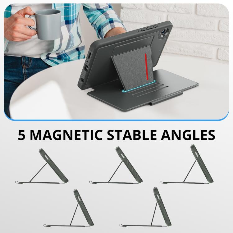 For Samsung Galaxy Tab A11+ / A9+ Smart B Magnetic Holder Leather Tablet Case