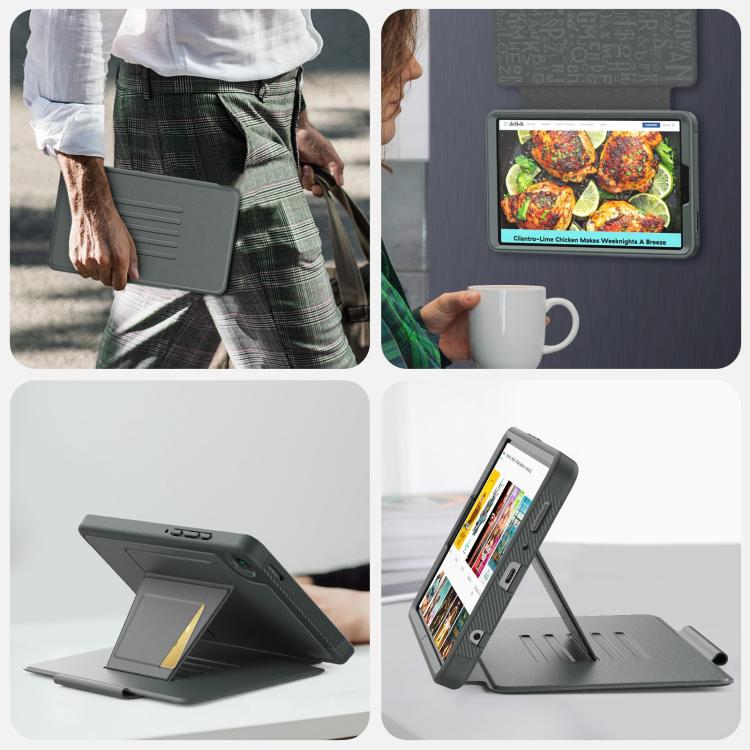 For Samsung Galaxy Tab A11+ / A9+ Smart B Magnetic Holder Leather Tablet Case