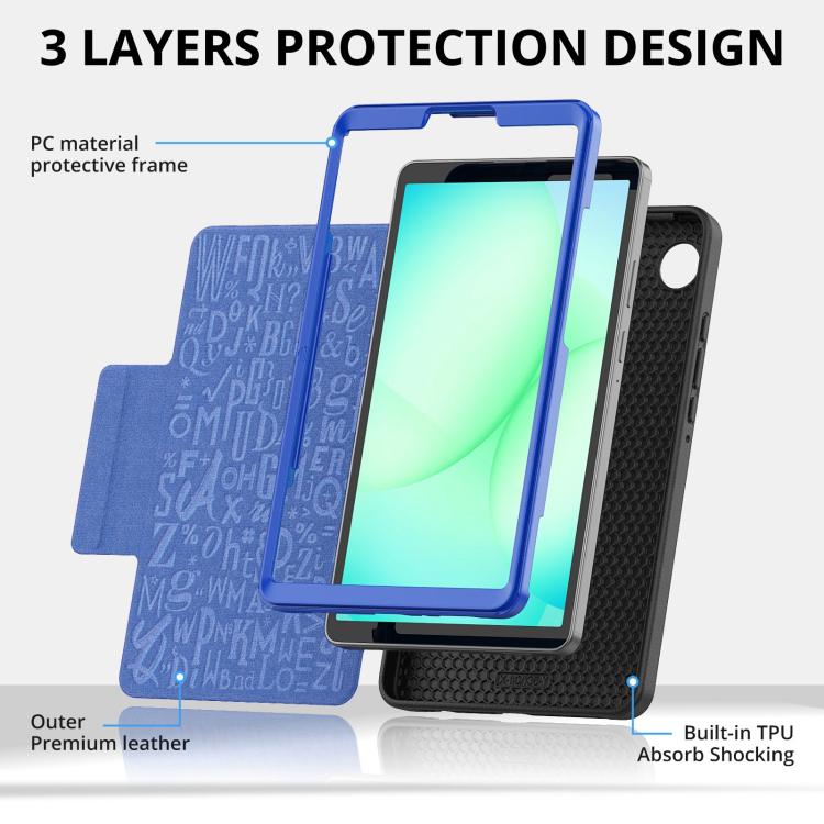 For Samsung Galaxy Tab A11+ / A9+ Smart B Magnetic Holder Leather Tablet Case