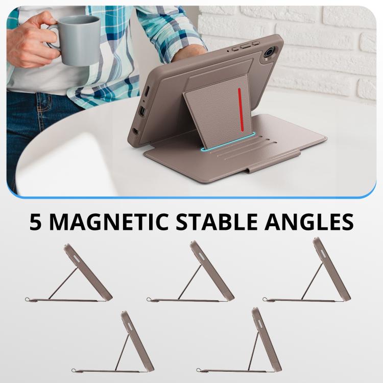 For Samsung Galaxy Tab A11+ / A9+ Smart B Magnetic Holder Leather Tablet Case