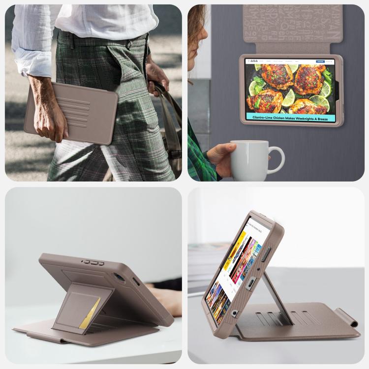 For Samsung Galaxy Tab A11+ / A9+ Smart B Magnetic Holder Leather Tablet Case