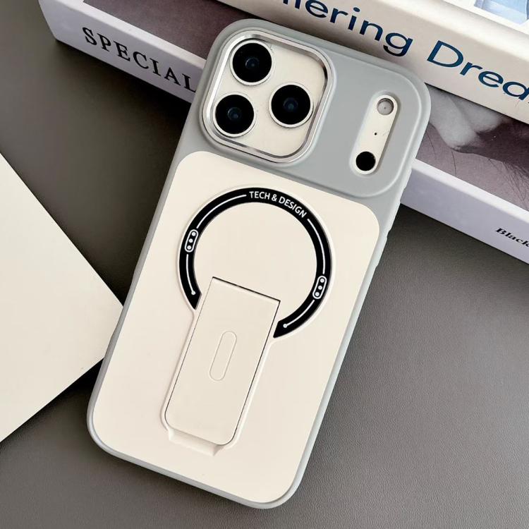 For iPhone 17 Pro Max Skin-Feel TPU Hybrid PC Magnetic Phone Case with Kickstand