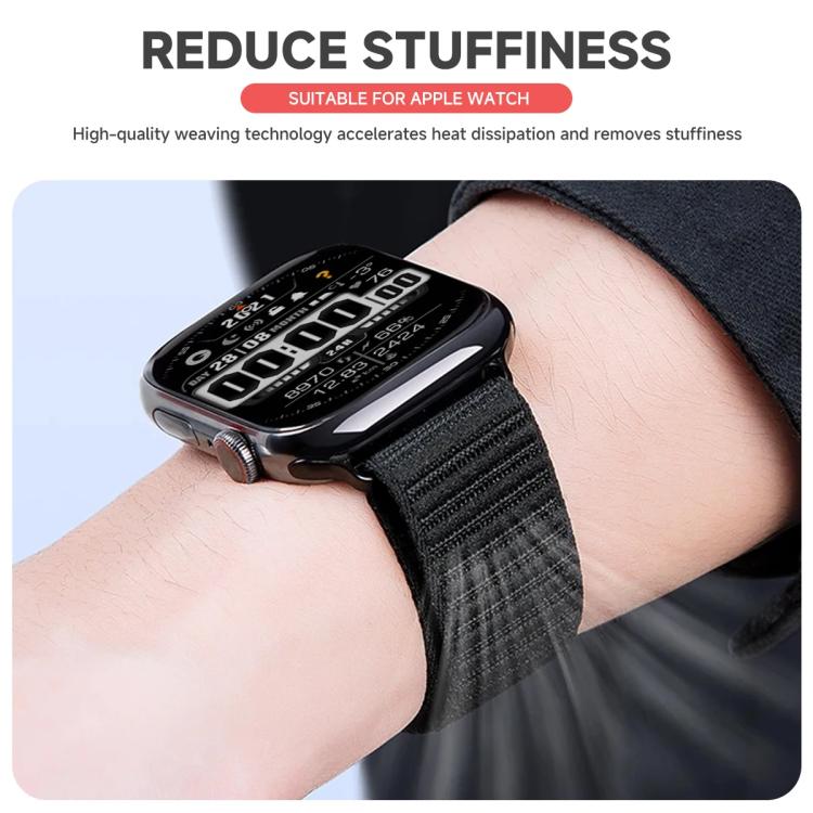 For Apple Watch 38 / 40 / 41 / S11 42mm xDfind Two-section Mountain Pattern Nylon Watch Band