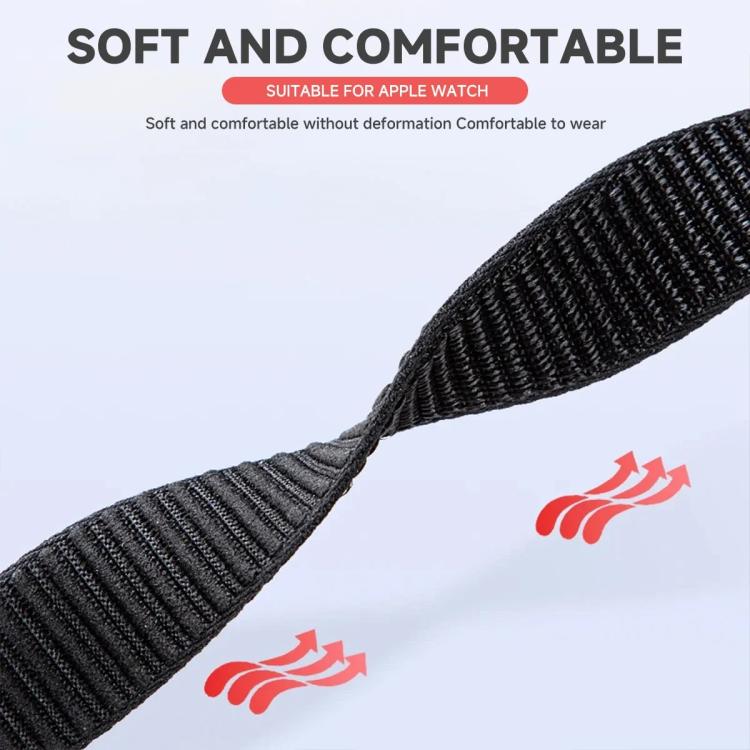 For Apple Watch 38 / 40 / 41 / S11 42mm xDfind Two-section Mountain Pattern Nylon Watch Band