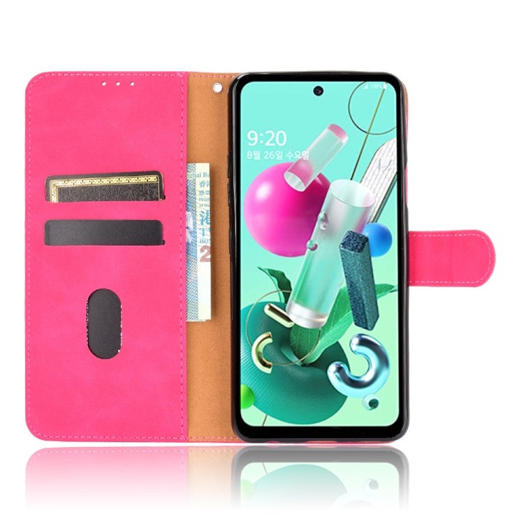 For LG Q92 5G Solid Color Skin Feel Magnetic Buckle Horizontal Flip Calf Texture PU Leather Case with Holder & Card Slots & Wallet