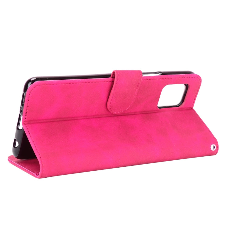 For LG Q92 5G Solid Color Skin Feel Magnetic Buckle Horizontal Flip Calf Texture PU Leather Case with Holder & Card Slots & Wallet