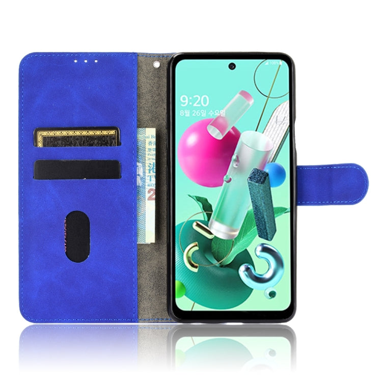 For LG Q92 5G Solid Color Skin Feel Magnetic Buckle Horizontal Flip Calf Texture PU Leather Case with Holder & Card Slots & Wallet