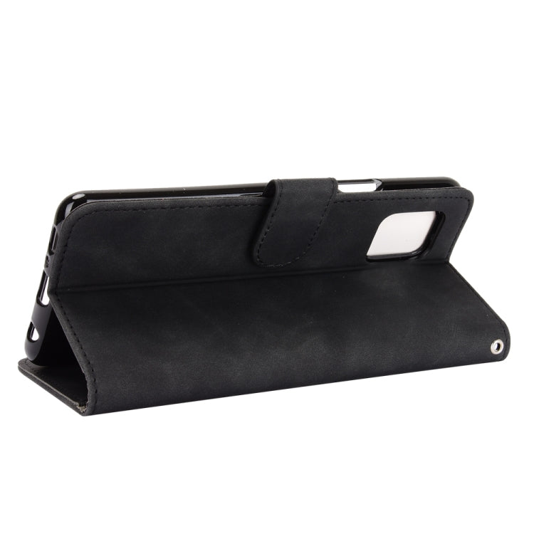 For LG Q92 5G Solid Color Skin Feel Magnetic Buckle Horizontal Flip Calf Texture PU Leather Case with Holder & Card Slots & Wallet