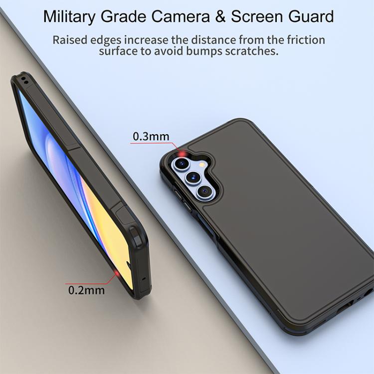 For Samsung Galaxy A15 4G / 5G RedPepper Armor PC Hybrid TPU Phone Case - Black