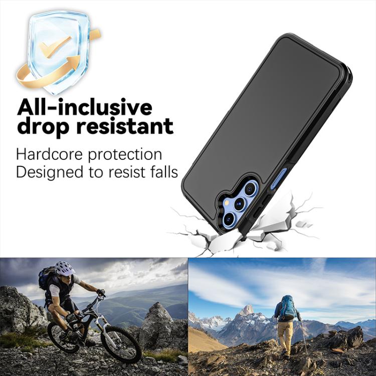 For Samsung Galaxy A15 4G / 5G RedPepper Armor PC Hybrid TPU Phone Case - Black