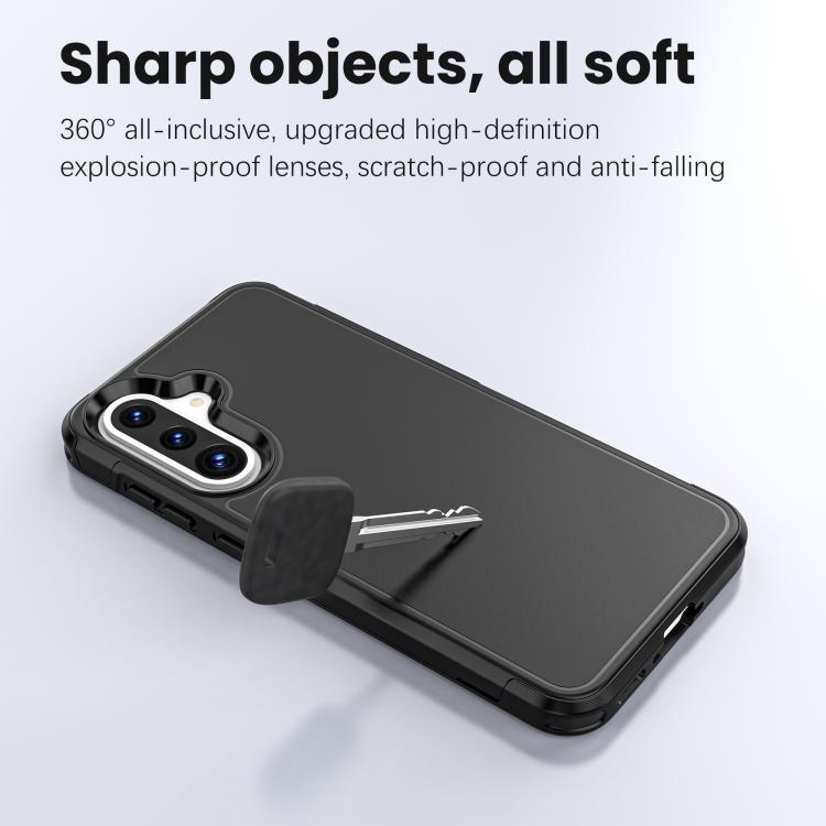 For Samsung Galaxy A36 5G RedPepper Armor PC Hybrid TPU Phone Case - Black