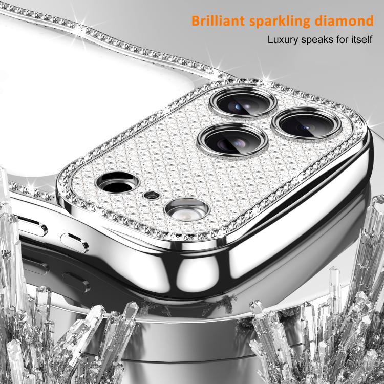 For iPhone 17 Pro Wave Twisting Star Diamond Shockproof Electroplate TPU Phone Case