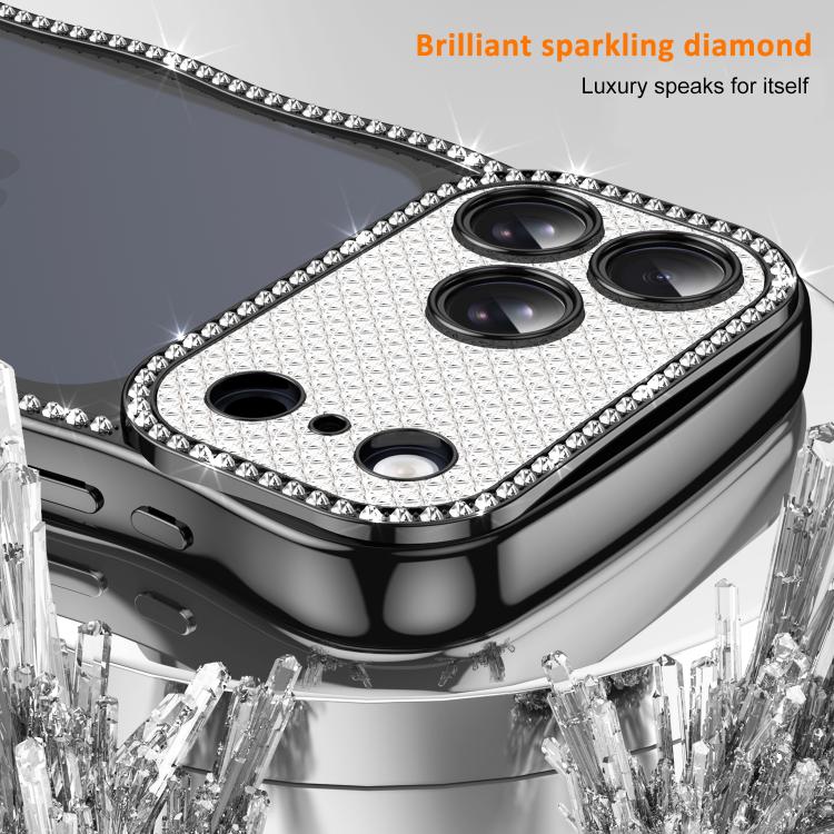 For iPhone 17 Pro Wave Twisting Star Diamond Shockproof Electroplate TPU Phone Case