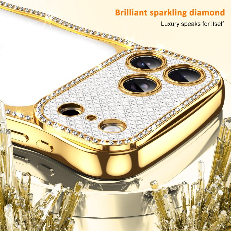 For iPhone 17 Wave Twisting Star Diamond Shockproof Electroplate TPU Phone Case