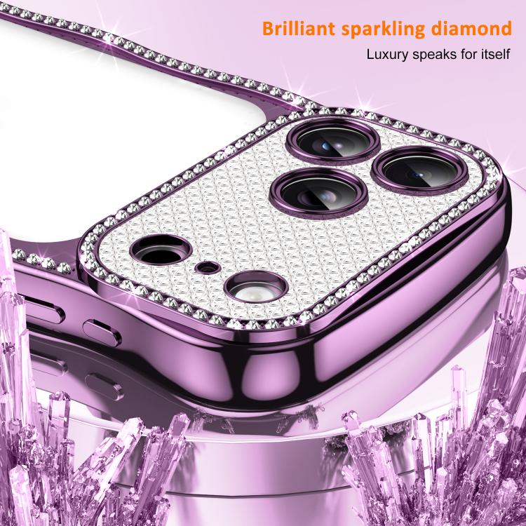 For iPhone 17 Wave Twisting Star Diamond Shockproof Electroplate TPU Phone Case