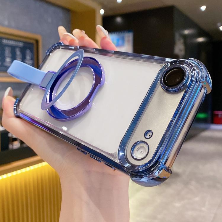 For iPhone Air Crystal Shield Ring Holde TPU + Acrylic Magnetic Phone Case
