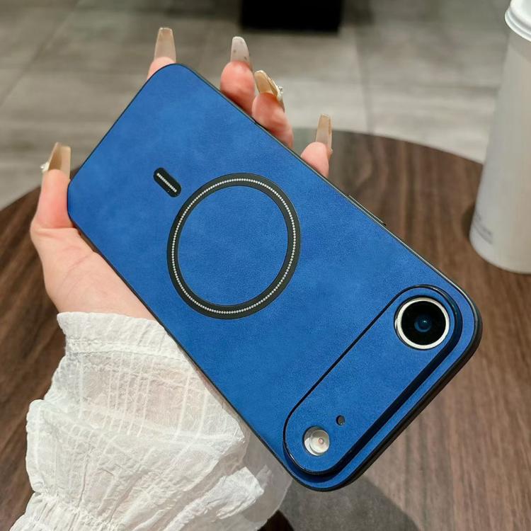 For iPhone Air Lambskin Faux Leather Magnetic Phone Case