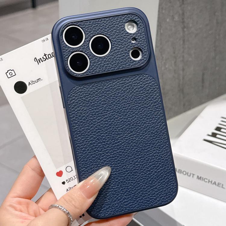 For iPhone 17 Pro Max Transforms Into 17 Series Large Window Frosted Lychee Texture Phone Case