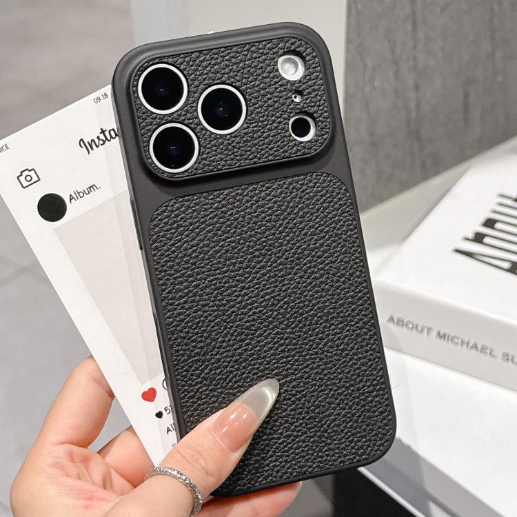 For iPhone 17 Pro Max Transforms Into 17 Series Large Window Frosted Lychee Texture Phone Case