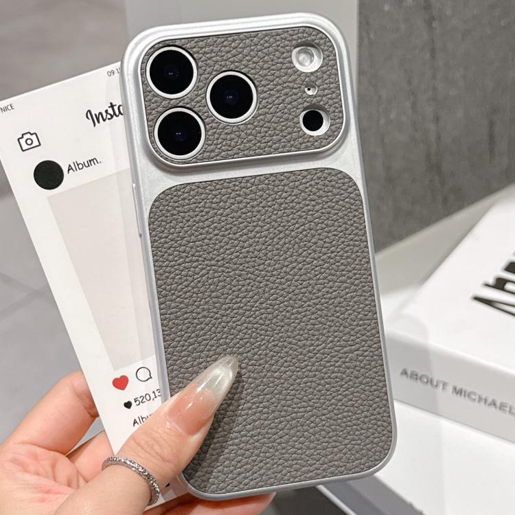 For iPhone 17 Pro Transforms Into 17 Series Large Window Frosted Lychee Texture Phone Case
