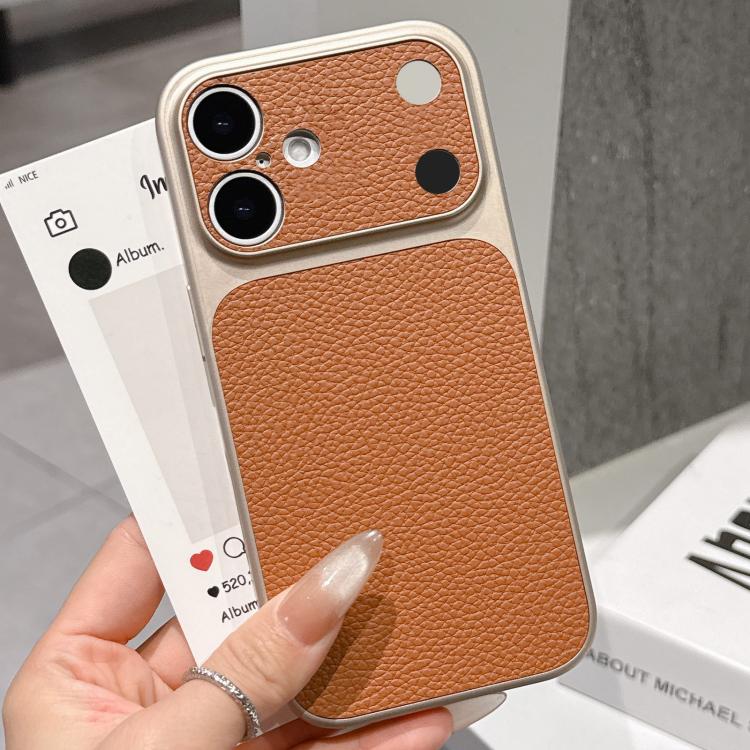 For iPhone 17 Transforms Into 17 Series Large Window Frosted Lychee Texture Phone Case