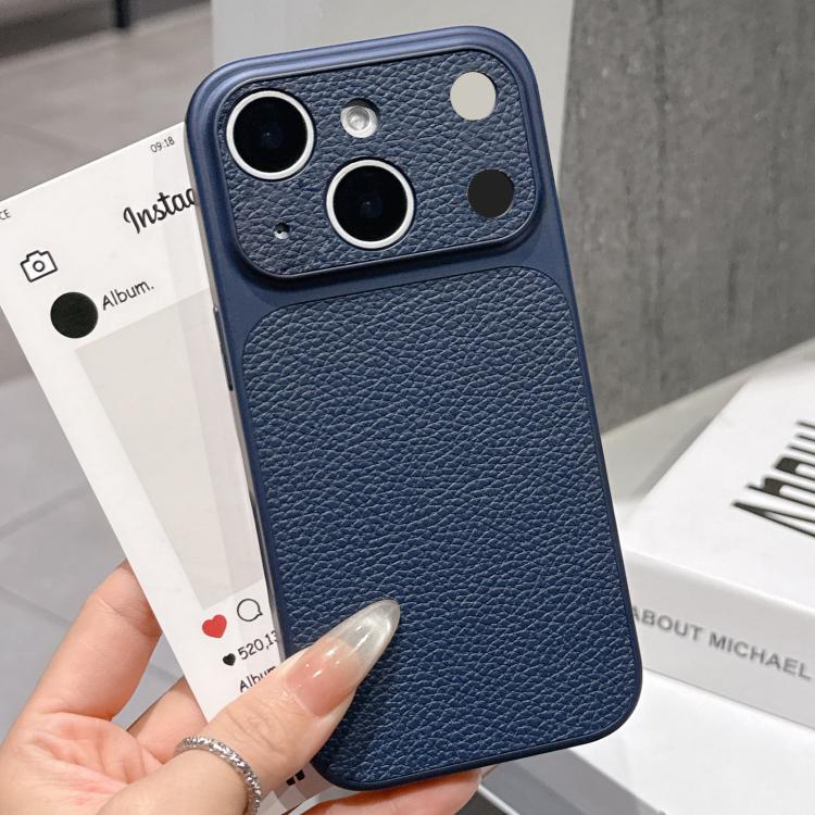 For iPhone 13 Transforms Into 17 Series Large Window Frosted Lychee Texture Phone Case
