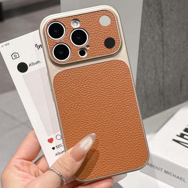 For iPhone 12 Pro Transforms Into 17 Series Large Window Frosted Lychee Texture Phone Case
