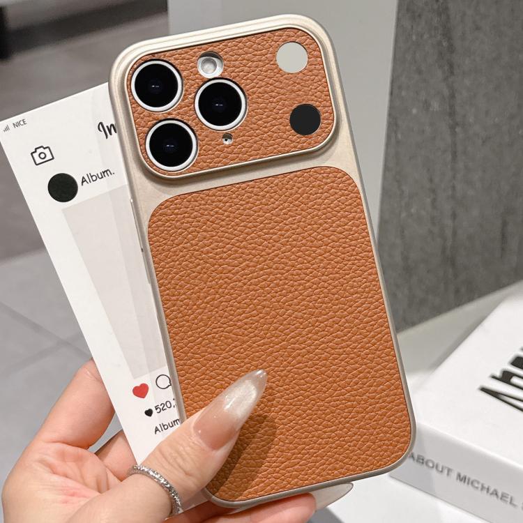 For iPhone 11 Pro Max Transforms Into 17 Series Large Window Frosted Lychee Texture Phone Case