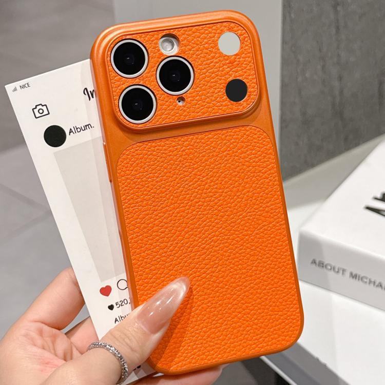 For iPhone 11 Pro Max Transforms Into 17 Series Large Window Frosted Lychee Texture Phone Case