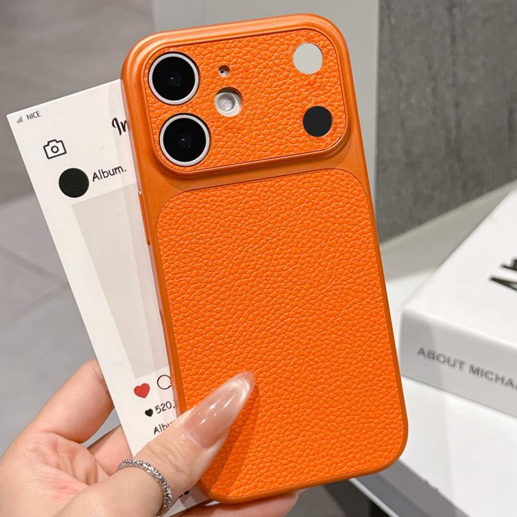 For iPhone 11 Transforms Into 17 Series Large Window Frosted Lychee Texture Phone Case