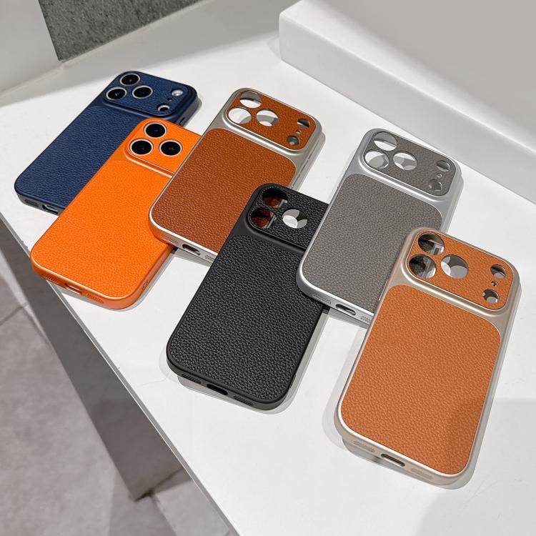 For iPhone 17 Pro Max Transforms Into 17 Series Large Window Frosted Lychee Texture Phone Case