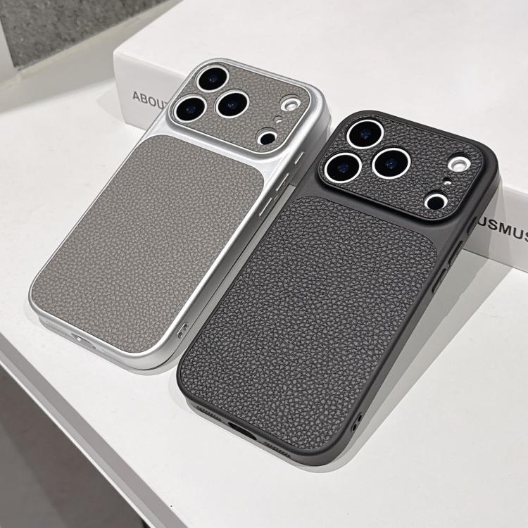 For iPhone 13 Pro Transforms Into 17 Series Large Window Frosted Lychee Texture Phone Case