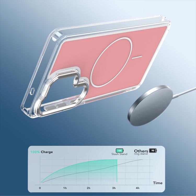 For Samsung Galaxy S24 Ultra 5G Bright Shadow Two-color MagSafe Magnetic Phone Case