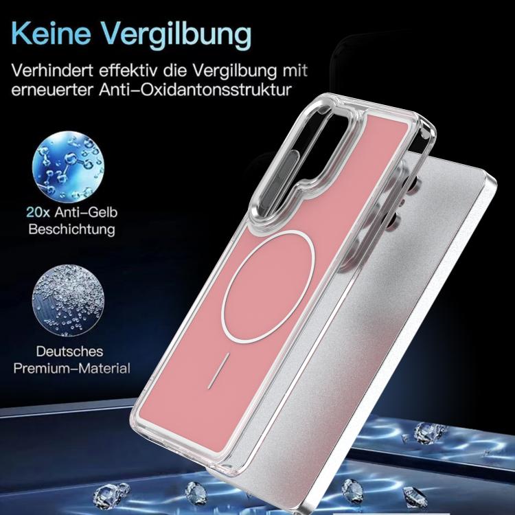 For Samsung Galaxy S24 Ultra 5G Bright Shadow Two-color MagSafe Magnetic Phone Case