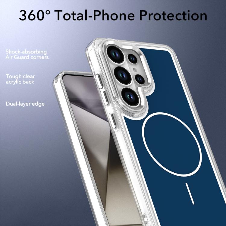 For Samsung Galaxy S24 Ultra 5G Bright Shadow Two-color MagSafe Magnetic Phone Case