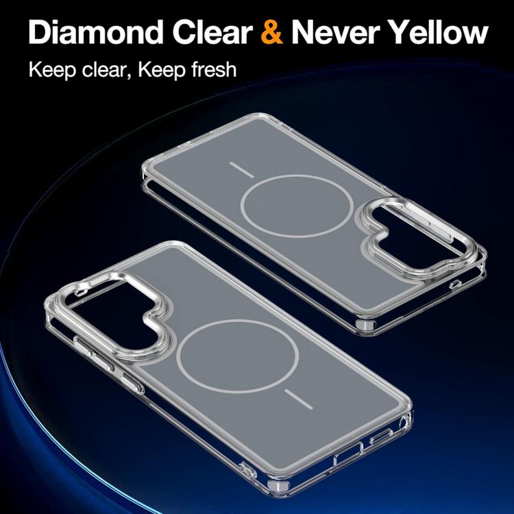 For Samsung Galaxy S24 Ultra 5G Bright Shadow Two-color MagSafe Magnetic Phone Case