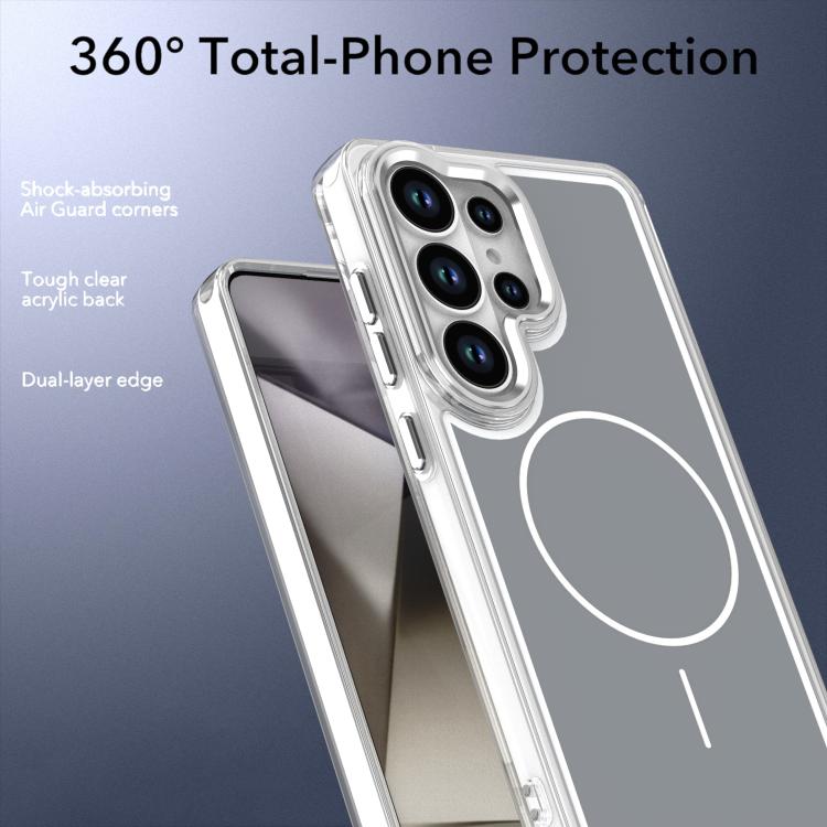 For Samsung Galaxy S24 Ultra 5G Bright Shadow Two-color MagSafe Magnetic Phone Case