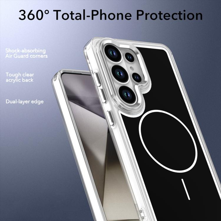 For Samsung Galaxy S24 Ultra 5G Bright Shadow Two-color MagSafe Magnetic Phone Case